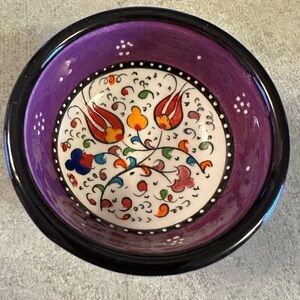 Handcrafted Purple Ceramic Bowl